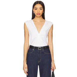 [春季新品]Nation LTD SHELLEY 前身扭结上装白色辣妹风REVOLVE