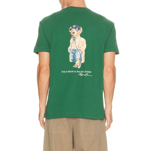 Polo Ralph Lauren绿色上衣印花圆领通勤风秋冬新品T恤REVOLVE