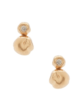 Ettika Molten Mini Stud Earrings 金属金色REVOLVE小众新款