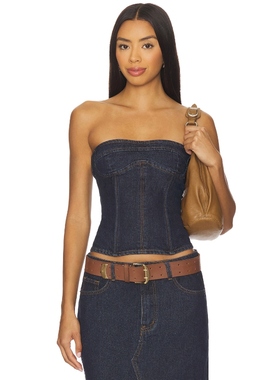 LIONESS SWEETNESS STRAPLESS 上装 蓝色 性感辣妹REVOLVE小众新