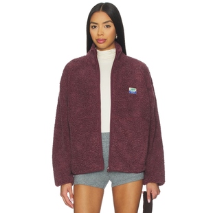 休闲风REVOLVE小众新款 羊羔绒保暖夹克红色美式 Vintage American