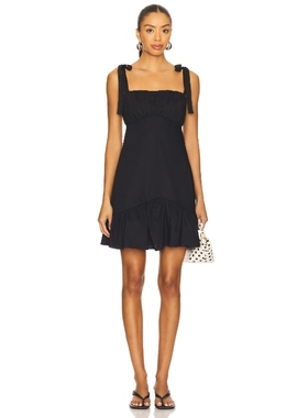 [冬季新品]KIKA VARGAS PATSY 连衣裙 藏青色 REVOLVE小众