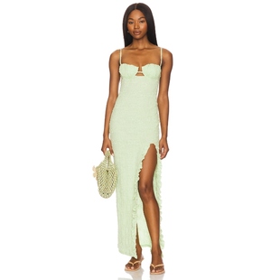 Swim 薄荷色REVOLVE小众新款 PETAL 吊带连衣裙女夏 长款 Montce