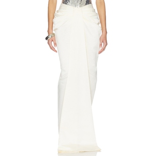 Mishra 象牙白REVOLVE小众新款 Draped Skirt Cowl Rahul