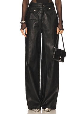 Mariandree Gaitan DANIELA 长裤 黑色 美式休闲风REVOLVE小众新