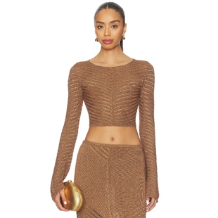 灰褐色REVOLVE小众新款 DEVON 金属质感上装 RAYA WINDSOR