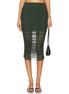 SER.O.YA 半身裙深绿色REVOLVE