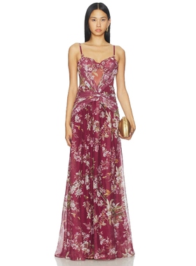 PatBO Delicata Beaded Gown 红色REVOLVE小众新款