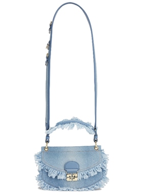 Ganni Apo-G Mini Top Handle Bag 蓝色 小众设计师品牌REVOLVE小