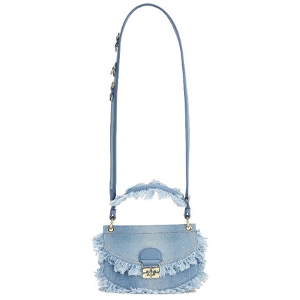 Ganni Apo-G Mini Top Handle Bag 蓝色 小众设计师品牌REVOLVE小