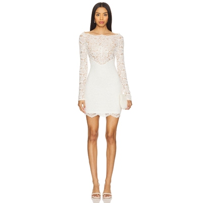 House of Harlow 1960 哈露时装屋裙子 白色礼服裙REVOLVE小众新