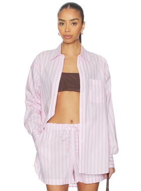 Hunza G CABANA 衬衫 revolve小众新款 Pink,White