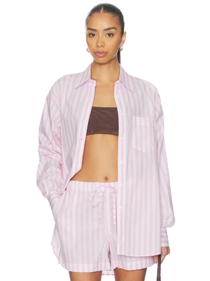 Hunza G CABANA 衬衫 revolve小众新款 Pink,White