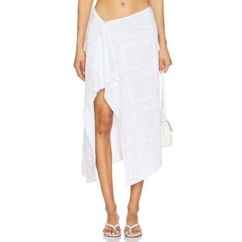 [夏季新品]SNDYS ASTA 半身裙 白色开叉短裙 REVOLVE小众