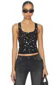London 上装 VEST Jaded WITH SEQUINS 黑色revolve小众新款
