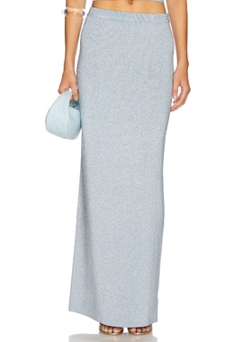 [冬季新品] Lovers and Friends 半身裙蓝色REVOLVE小众新款