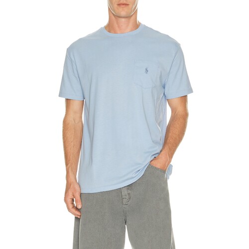 Polo Ralph Lauren浅蓝上衣圆领通勤风秋冬新品短袖T恤REVOLVE