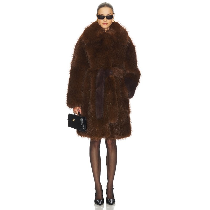 Jakke KIRBY 大衣 棕色 老钱风REVOLVE小众新款