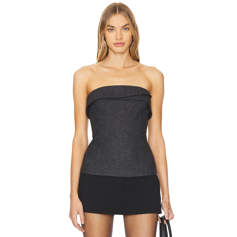 Rue Sophie CONCORDE 上装 深灰色 y2k辣妹风REVOLVE小众新款