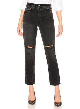 GRLFRND KAROLINA 直筒REVOLVE牛仔裤新款时尚小众