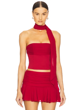 [春季新品]LOBA MONICA 紧身衣 红色辣妹风REVOLVE小众新款