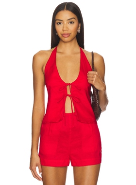 LSPACE APRIL 上装 红色REVOLVE小众新款