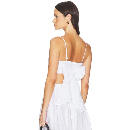 Susana Monaco Solid Linen Tie Back Top 26春夏新品 revolve小
