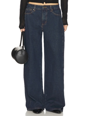 LIONESS 牛仔裤蓝色宽松直筒裤休闲显瘦长裤REVOLVE