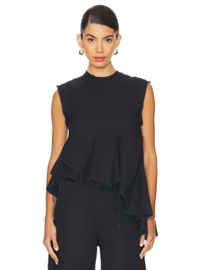 Marques ' Almeida 无袖上装 黑色 y2k辣妹风REVOLVE小众新