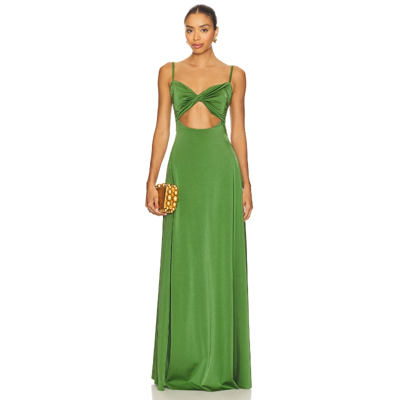 Ancora SERENITA 针织连衣裙保暖绿色REVOLVE小众新款