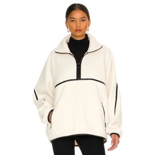 [冬季新品]LAMARQUE羊羔绒摇粒绒卫衣宽松冬上装REVOLVE冬季保暖