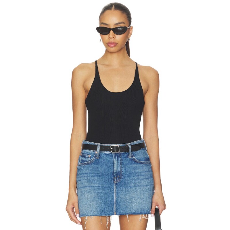 [秋冬新品]Favorite Daughter黑色背心细肩带通勤上装REVOLVE