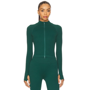 [冬季新品]WellBeing + BeingWell绿色修身运动风外套上衣REVOLVE