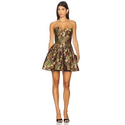 [冬季新品]ELLIATT CINDY 无带连衣裙 橄榄色礼服裙REVOLVE小众