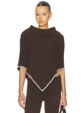 Frankies Bikinis WINDSWEPT COTTON KNIT 披风 巧克力色REVOLVE