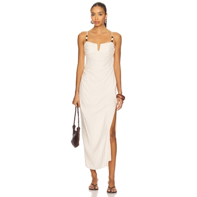 [冬季新品]SEVEN WONDERS MARIANNA 中长款连衣裙奶油色REVOLVE