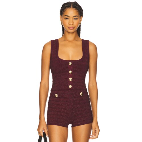 [夏季新品]retrofete NELLA 上衣 酒红色REVOLVE小众