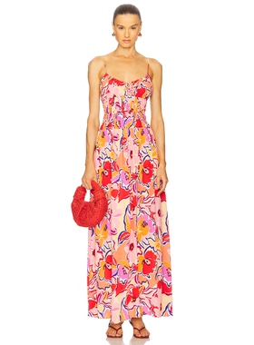 [冬季新品]LSPACE TALA 长裙 珊瑚色REVOLVE小众