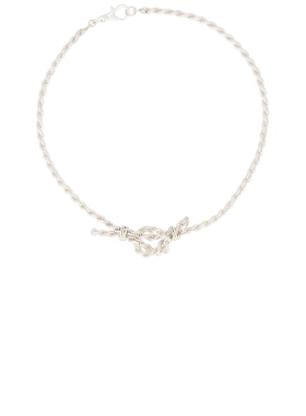 Martine Ali KNOTTED ROPE 链式项链 金属银色REVOLVE小众新款