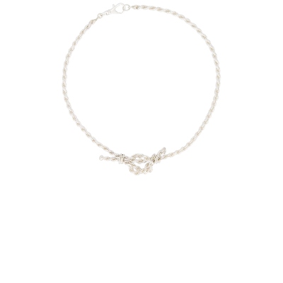 Martine Ali KNOTTED ROPE 链式项链 金属银色REVOLVE小众新款