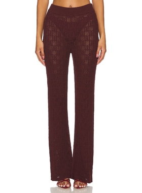 [冬季新品]A.L.C. KEELEY 长裤 酒红色 美式休闲风REVOLVE小众