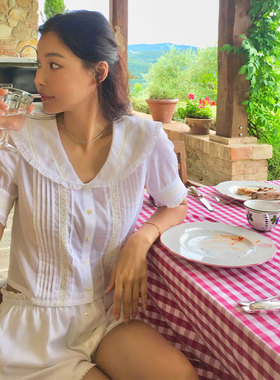 REVOLVE 透气高腰简约短裤法式Helsa风蕾丝镂空花边静奢风裤子