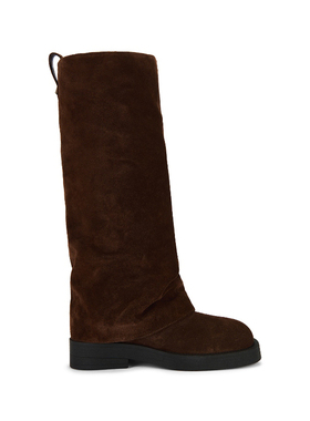 [冬季新品]Schutz麂皮中筒靴极简廓形休闲通勤搭配冬季女REVOLVE