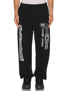Brain Dead PSYCHIC STUDIES 运动裤 黑色REVOLVE小众新款