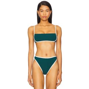 LSPACE HAZEL 比基尼文胸上装 深绿色 y2k辣妹风REVOLVE