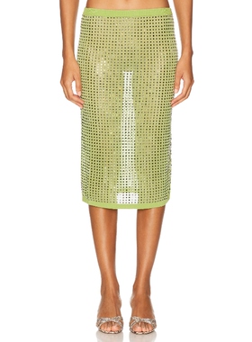 Christopher Esber 半身裙 绿色REVOLVE小众新款