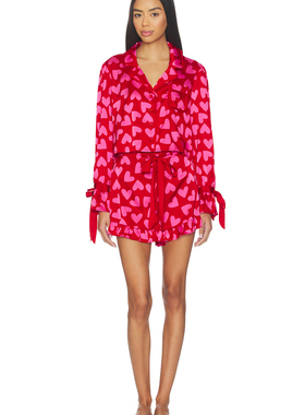 [情人节穿搭]BEACH RIOT 睡衣 PJ套装粉色红色revolve新款