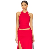 春节穿搭 superdown 上装 红色美式 性感露背挂脖系带上衣REVOLVE