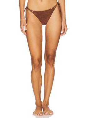 Luli Fama 比基尼泳裤 棕色 y2k辣妹风REVOLVE小众新款