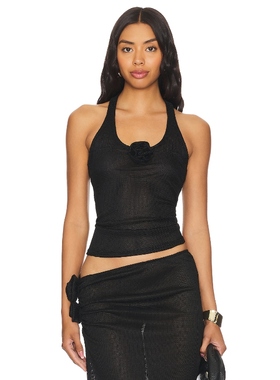 LIONESS 黑色吊带背心上装修身短款显瘦辣妹上衣REVOLVE